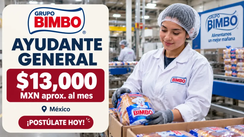 Ayudante general en Grupo Bimbo