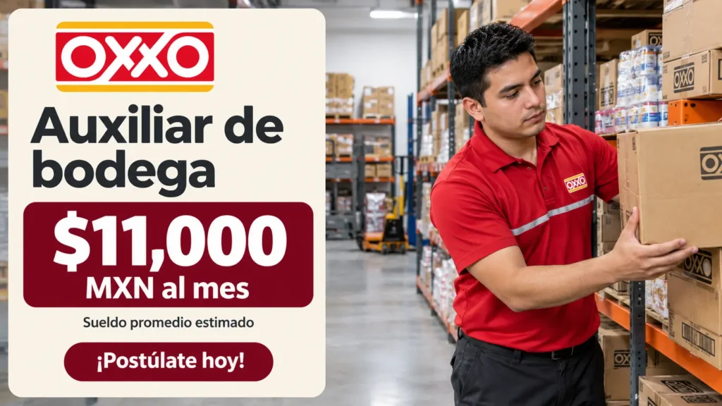 Auxiliar de bodega en OXXO